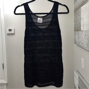 CHANEL Elegant Black Knit Blouse